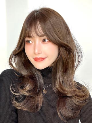 透け感抜群韓国ヘア